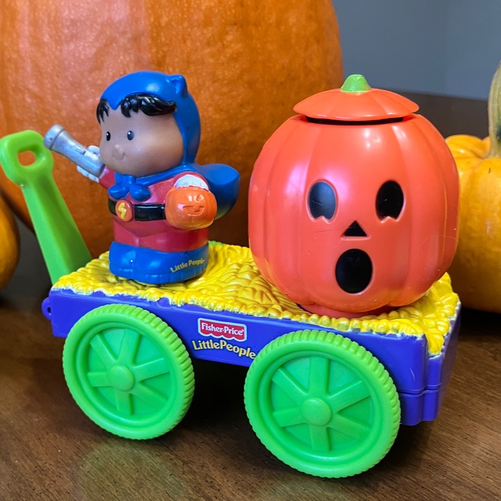 Fisher-Price Little People Halloween Pumpkin Cart 2002 - Picture 3 of 4